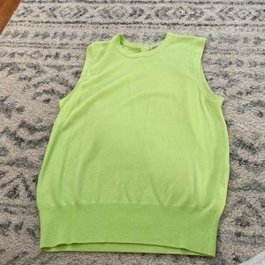 Green tank top sweater from Zara